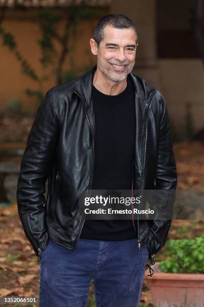 Alessandro Gassmann attends the photocall of the movie "Un Professore" at Liceo Mamiani on November 08, 2021 in Rome, Italy.