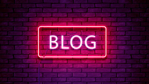 blog sign in neon lights