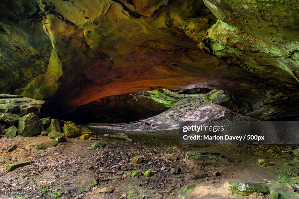 Scenic view of cave,Daniel Boone National Forest,Kentucky,United States,USA