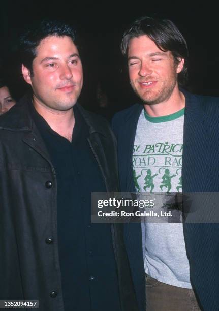 American actors Greg Grunberg and Jason Bateman attend a 'Saturday Night Live' party at Barolo Restaurant, New York, New York, May 11, 2002.