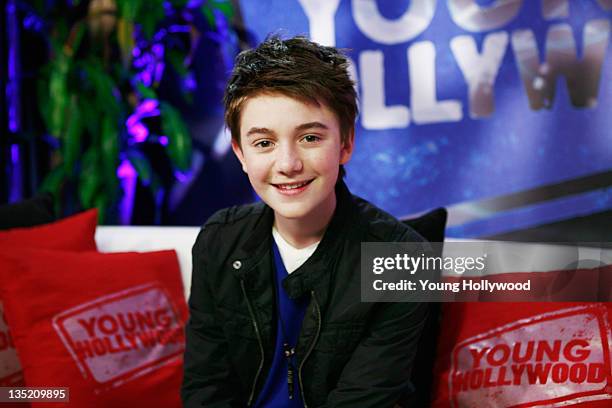 Singer Greyson Chance at the Young Hollywood Studio on December 6, 2011 in Los Angeles, California.