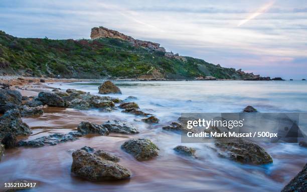 scenic view of sea against sky,mellieha,malta - mellieha malta stock pictures, royalty-free photos & images