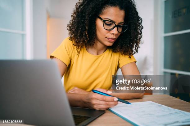 businesswoman working in the office. - human body part stock pictures, royalty-free photos & images