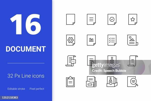 document editable stroke line icons - computer file save stock illustrations