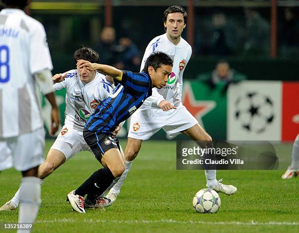 Yuto Nagatomo of FC Inter Milan during the UEFA Champions League, group B match between FC Internazionale Milano and PFC CSKA Moskva at Giuseppe...