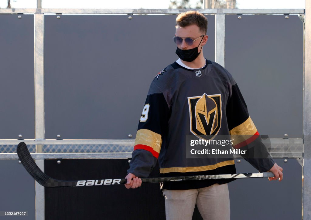 New Vegas Golden Knights Player Jack Eichel Visits Youth At Ball Hockey Rink In North Las Vegas