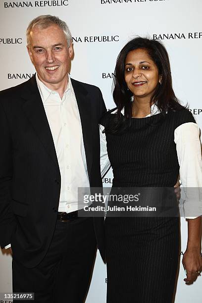 Stephen Sunnucks and Sonia Syngal attend the Banana Republic Champs-Elysees flagship opening on December 7, 2011 in Paris, France.