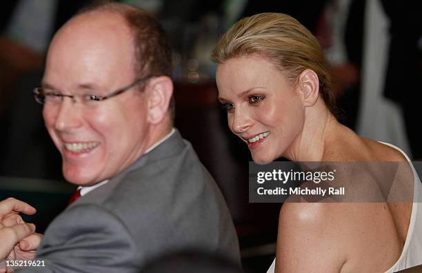 Prince Albert and Princess Charlene of Monaco attend the Climate Action Networking Reception which payed Tribute to Professor Wangari Maathai, Nobel...