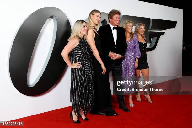 Christian Wilkins, Richard Wilkins, Nicola Dale and other family members attend the premiere of "No Time To Die" at Hoyts Entertainment Quarter on...