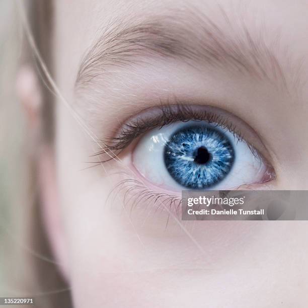 girls eye - blue eye stockfoto's en -beelden