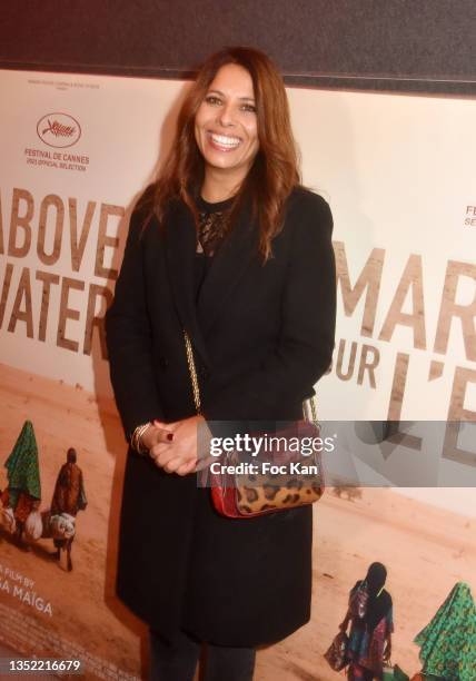 Myriam Seurat attends Marcher Sur L'eau" Premiere - Arrivals at MK2 Odeon St Germain on November 08, 2021 in Paris, France.