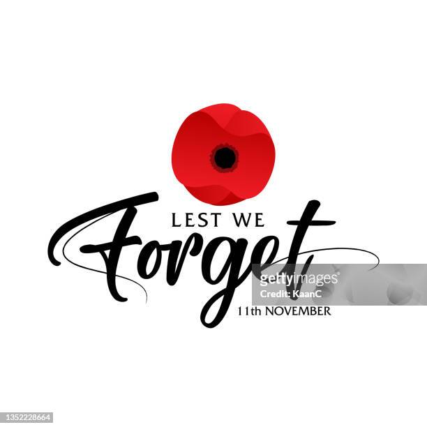 remembrance day vector card, banner anzac day. stock illustration - poppies 幅插畫檔、美工圖案、卡通及圖標