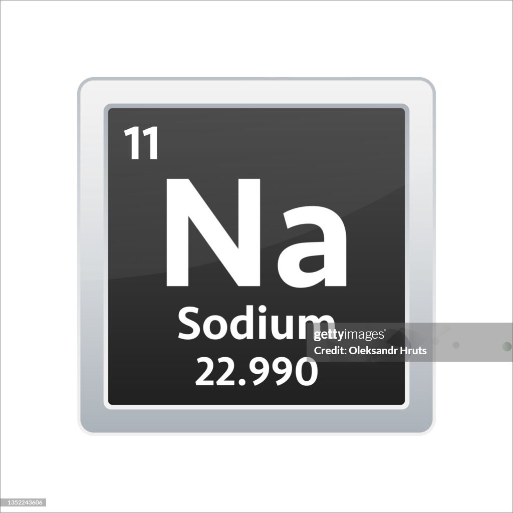 Sodium Subscripts Sodium Symbol Chemical Element Of The Periodic Table Vector Stock ...