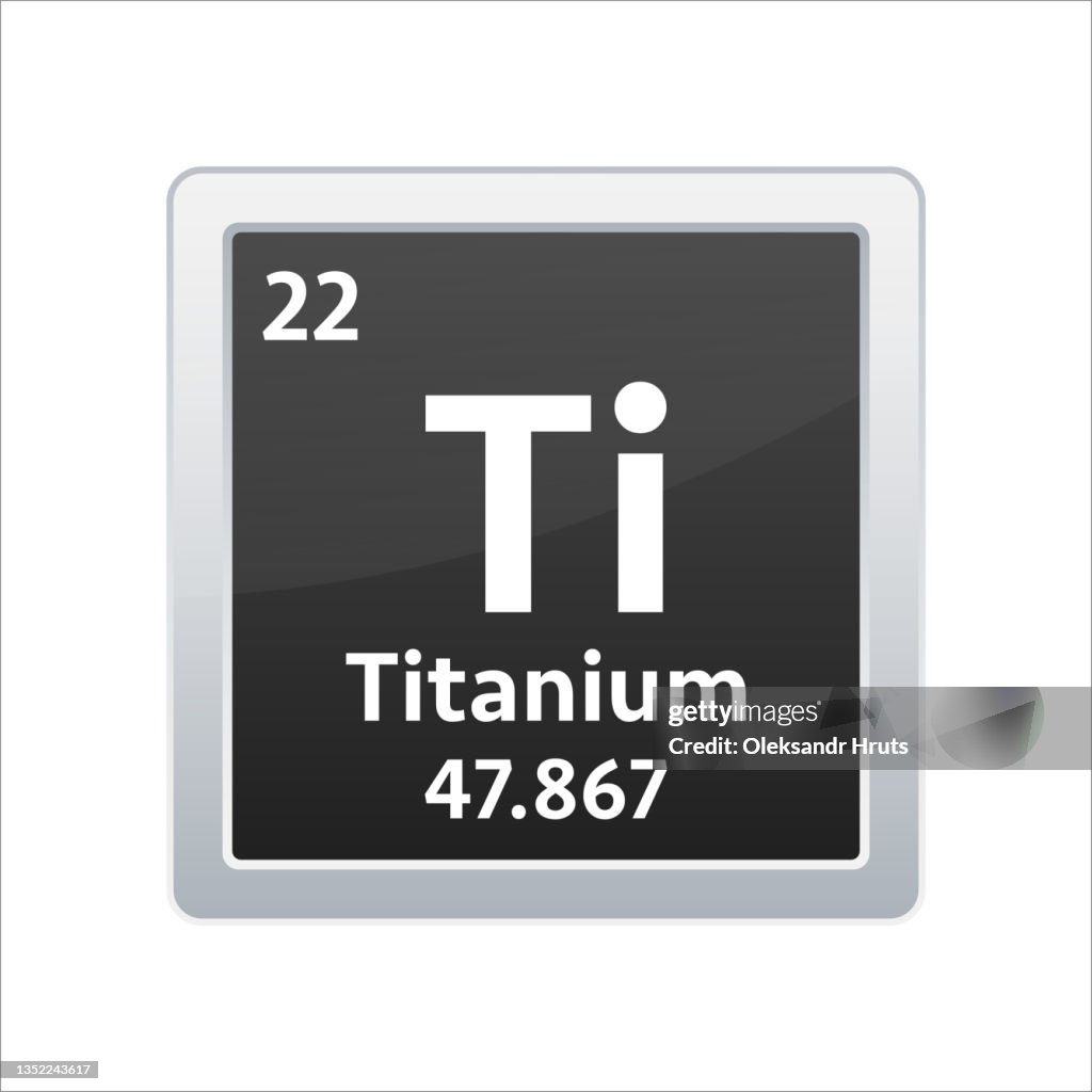 Titanium Symbol Chemical Element Of The Periodic Table Vector Stock ...