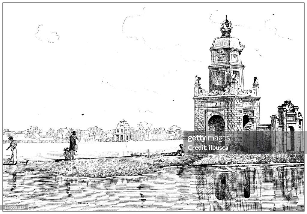 Antique illustration: Hanoi, Tonkin (Vietnam)