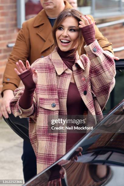 Cheryl Tweedy seen leaving The Prince’s Trust Cheryl’s Trust Centre after meeting Prince Charles, Prince of Wales on November 09, 2021 in Newcastle...