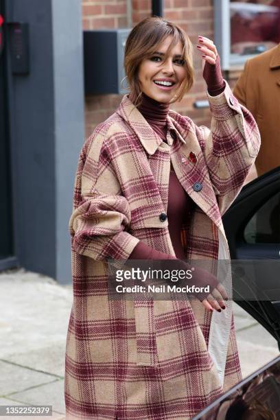 Cheryl Tweedy seen leaving The Prince’s Trust Cheryl’s Trust Centre after meeting Prince Charles, Prince of Wales on November 09, 2021 in Newcastle...