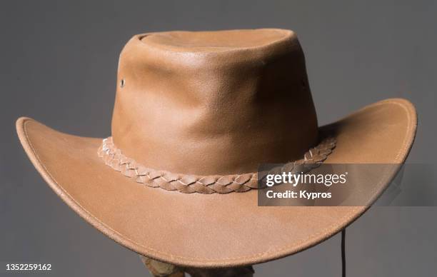 handmade cowboy hat - cowboyhut stock-fotos und bilder