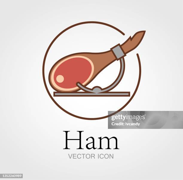 ilustrações de stock, clip art, desenhos animados e ícones de ham symbol design - porco