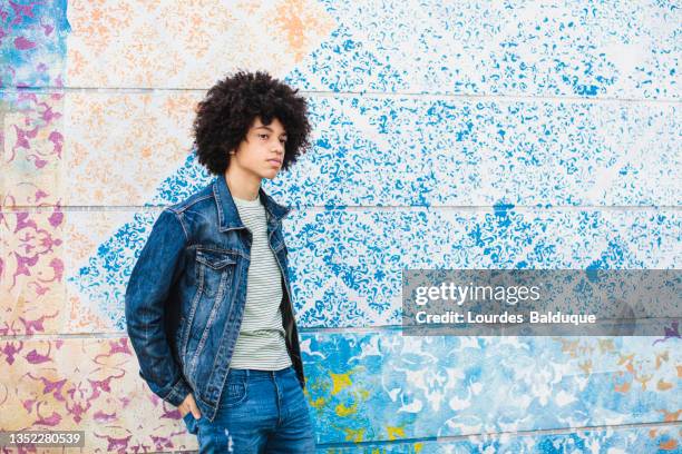 portrait afro teen boy - 16 year old male model stock pictures, royalty-free photos & images