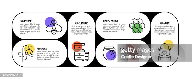 Apiary Related Process Infographic Template. Process Timeline Chart. Workflow Layout with Linear Icons Apiary Related Process Infographic Template. Process Timeline Chart. Workflow Layout with Linear Icons