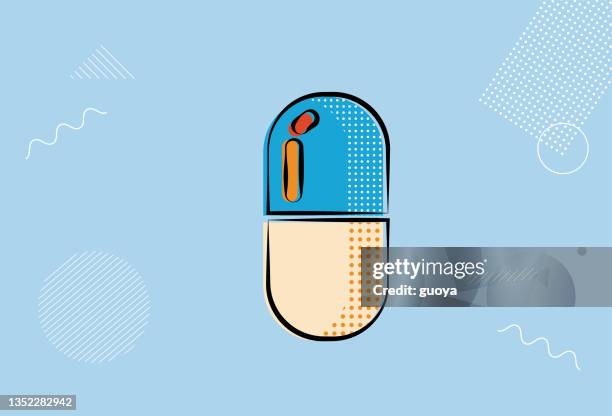 stockillustraties, clipart, cartoons en iconen met capsule - medicine, icon illustration. - vitamin