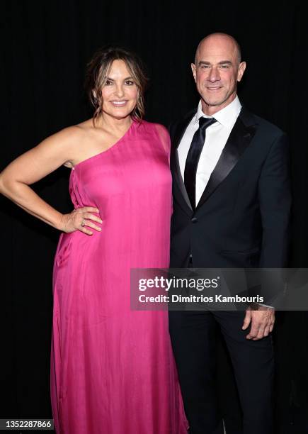 Mariska Hargitay and Chris Meloni attend Glamour Celebrates 2021 Women of the Year Awards on November 08, 2021 in New York City.