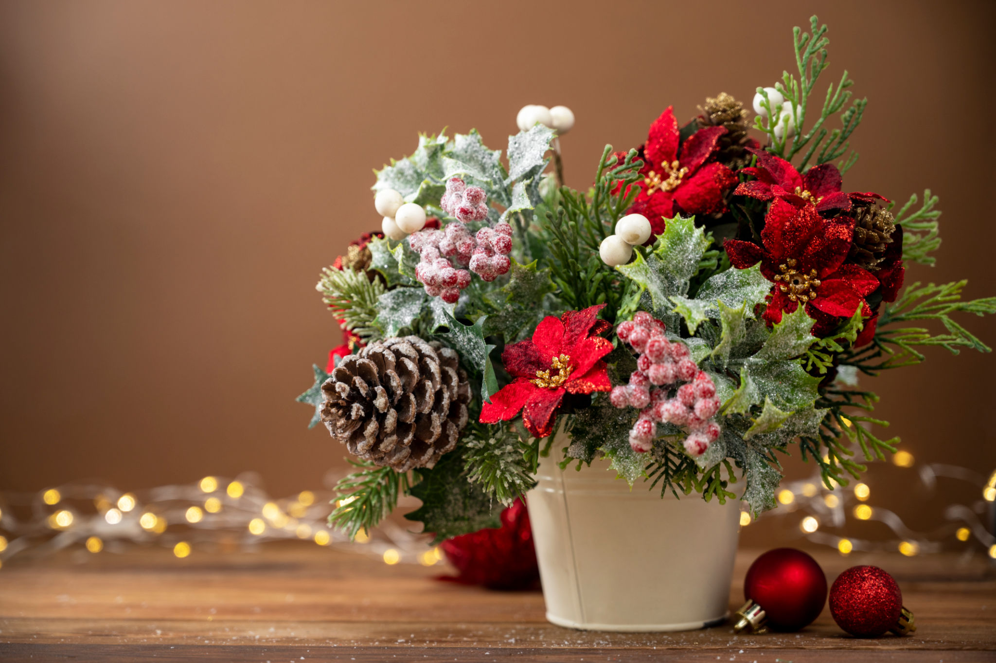 winter flower arrangement
