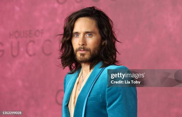 Jared Leto attends the UK Premiere Of "House of Gucci" at the Odeon Luxe Leicester Square on November 09, 2021 in London, England.