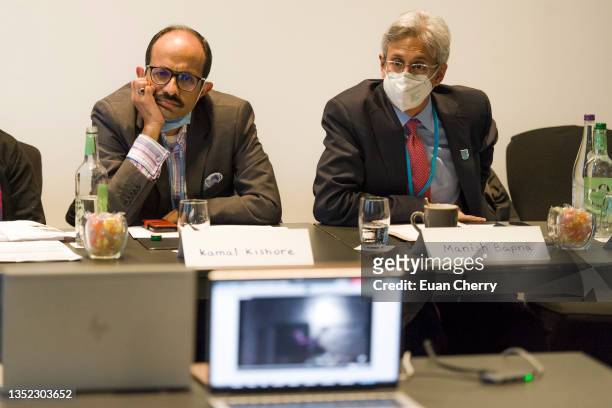 Kamal Kishore, Manish Bapna speaks at the NRDC COP26 India Hybrid Event: Changing the Climate for the Most Vulnerable at the Radisson Blu on November...