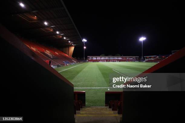 General view inside the stadium ahead of the Papa John's EFL Trophy Group match between Crewe Alexandra and Wolverhampton Wanderers U21 at Gresty...