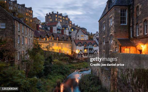 skyline, dean village, edinburgh, lothian, scotland - scottish foto e immagini stock