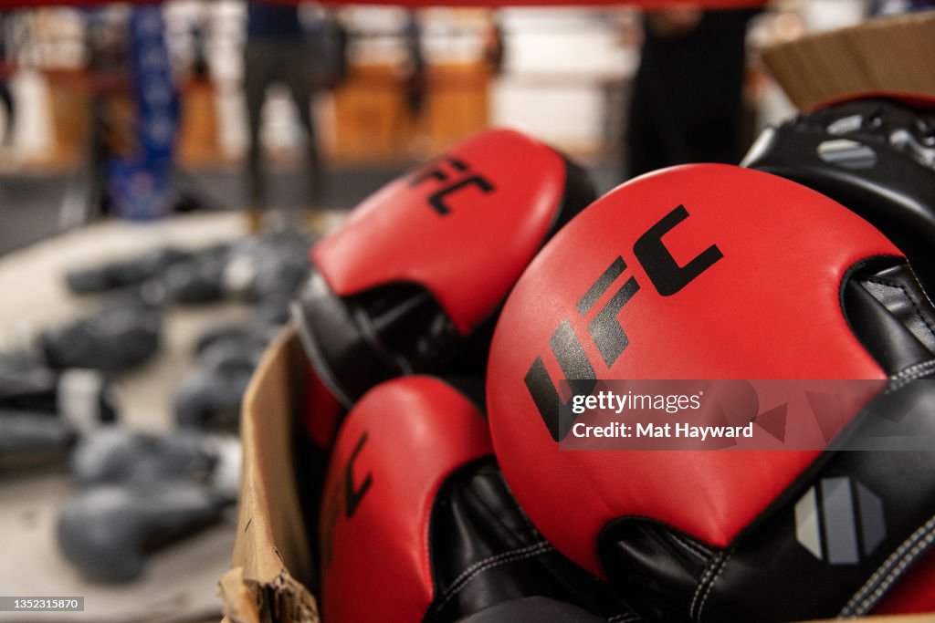 Modelo Ufc General view of new equipment as Modelo, UFC and Rebuilding Together ...