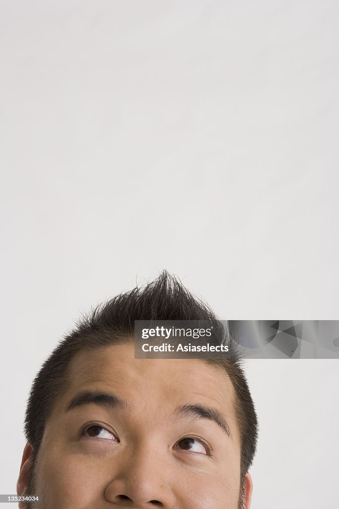 Close-up of a businessman thinking