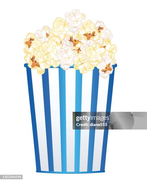cute movie popcorn box - empty popcorn bucket stock illustrations