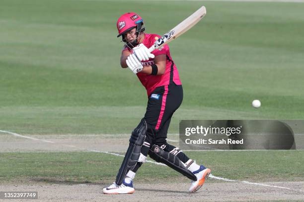 Shafali Verma of the Sydney Sixers during the Women's Big Bash League match between the Sydney Sixers and the Adelaide Strikers at Karen Rolton Oval,...