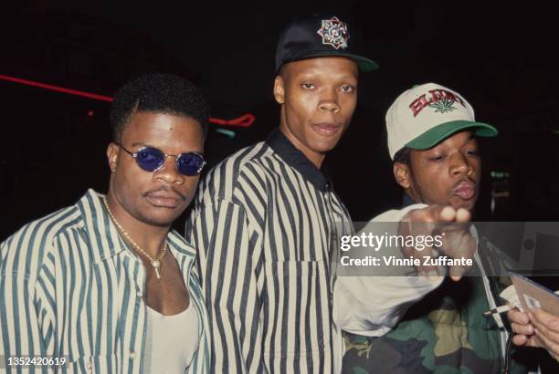 American R&B group Bell Biv DeVoe attend the premiere of 'Who's the Man?' held at the Mann Chinese Theater in Los Angeles, California, 22nd April...