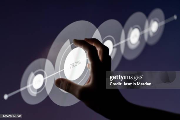 smart home technology - ai human hand stock pictures, royalty-free photos & images