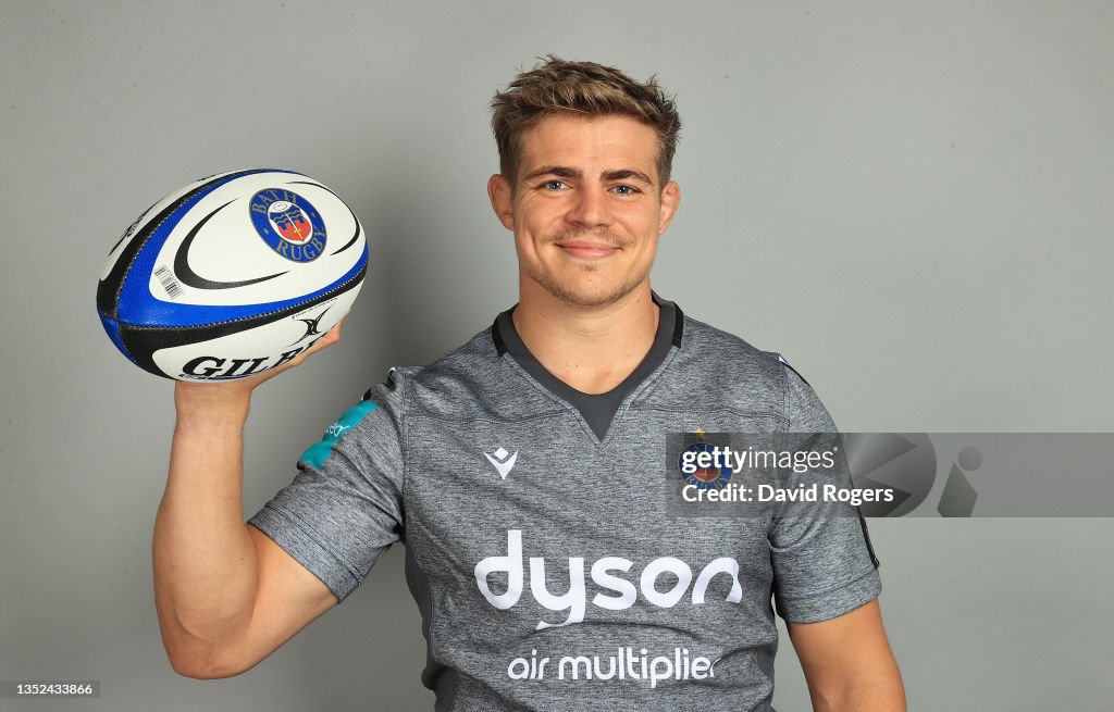 Tom Rugby Bath Tom Ellis poses for a portrait during the Bath Rugby Squad Photocall ...