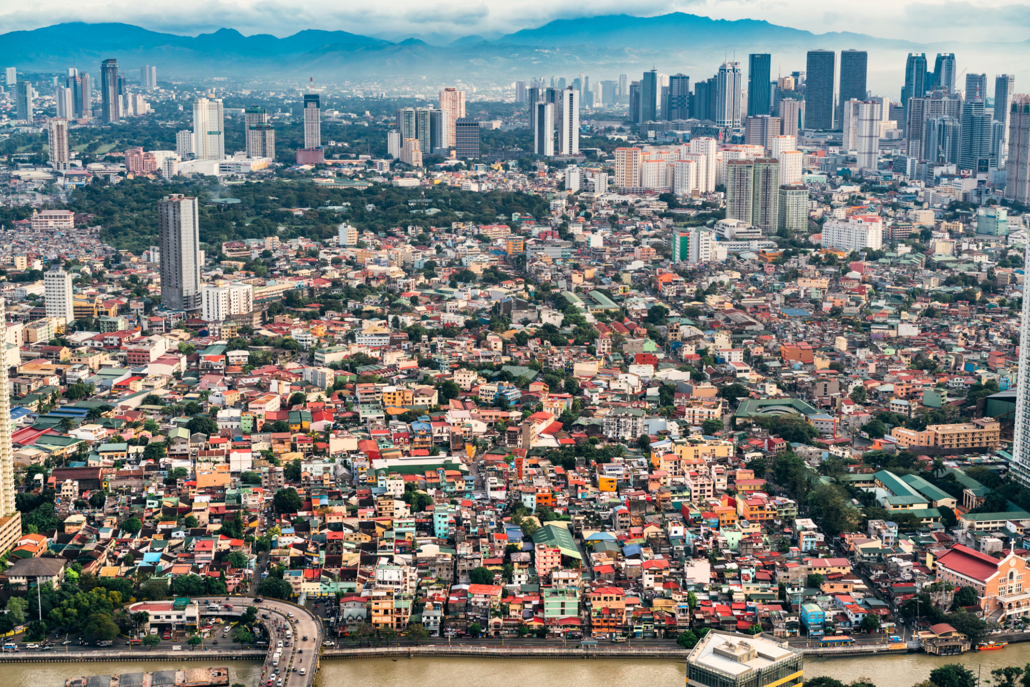 View over Makati Skyline, Metro Manila - Philippines View over Makati Skyline, Metro Manila - Philippines