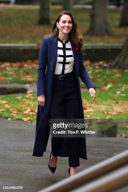 Catherine, Duchess of Cambridge visits the Imperial War Museum on November 10, 2021 in London, England.