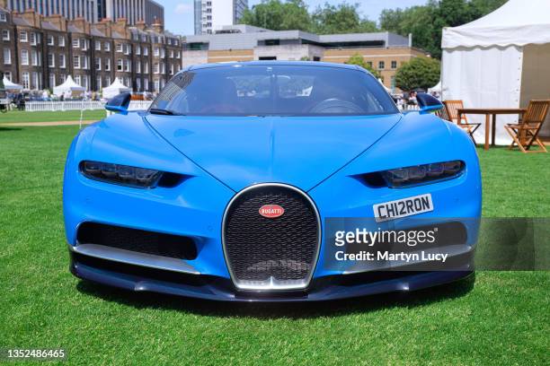 The Bugatti Chiron seen at London Concours. Each year some of the rarest cars are displayed at the Honourable Artillery Company grounds in London.