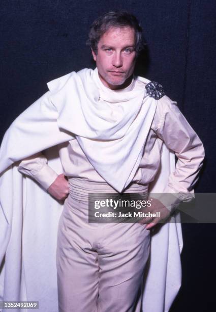 Portrait of actor Richard Dreyfuss in a BAM Theater Company production of 'Julius Caesar,' New York, New York, March 1978.