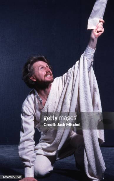 View of actor Rene Auberjonois in a BAM Theater Company production of 'Julius Caesar,' New York, New York, March 1978.