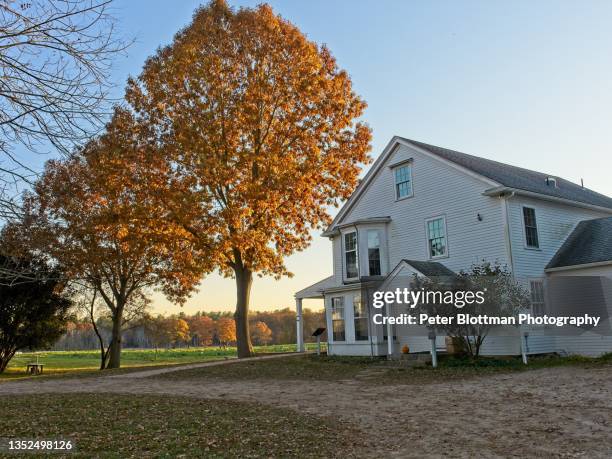 appleton farm one of the oldest continuously operating farms in massachusetts is part of the trustees of reservations - farmhouse stock pictures, royalty-free photos & images