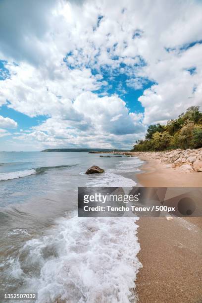 scenic view of beach against sky,varna,bulgaria - varna bulgaria stock pictures, royalty-free photos & images