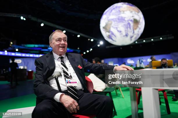 Former deputy prime minister John Prescott visits COP26 at SECC on November 10, 2021 in Glasgow, Scotland. Day eleven of the 2021 climate summit in...