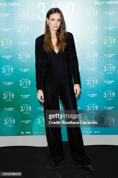 Kasia Smutniak attends the photocall of the movie "3/19" at Anteo Spazio Cinema on November 10, 2021 in Milan, Italy.