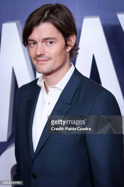 British actor Sam Riley attends the 'Way Down' premiere at Capitol cinema on November 10, 2021 in Madrid, Spain.