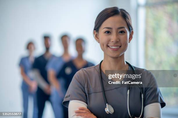 medical team portrait - school teacher success bildbanksfoton och bilder